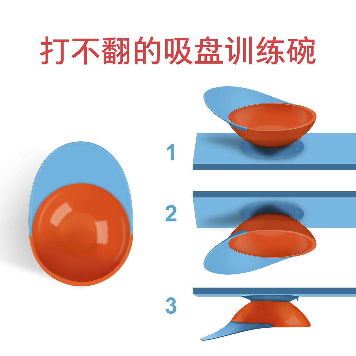 boon吸盘碗学吃饭餐具宝宝辅食碗婴儿专用硅胶训练碗防摔餐具-图2