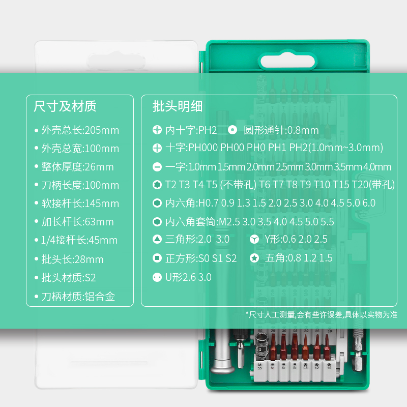 45合1多功能苹果手机笔记本电脑拆机维修小螺丝刀套装批组合工具 - 图2