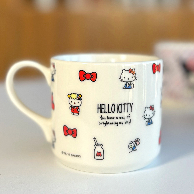 三丽鸥sanrio凯蒂猫库洛米双子星helloKitty陶瓷杯子马克杯咖啡杯 - 图0