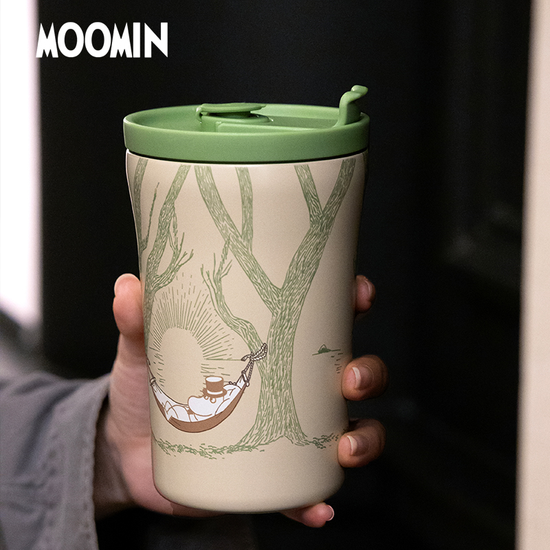 姆明MOOMIN不锈钢保温杯卡通创意咖啡杯水杯随行杯保冷保热吸管杯 - 图1