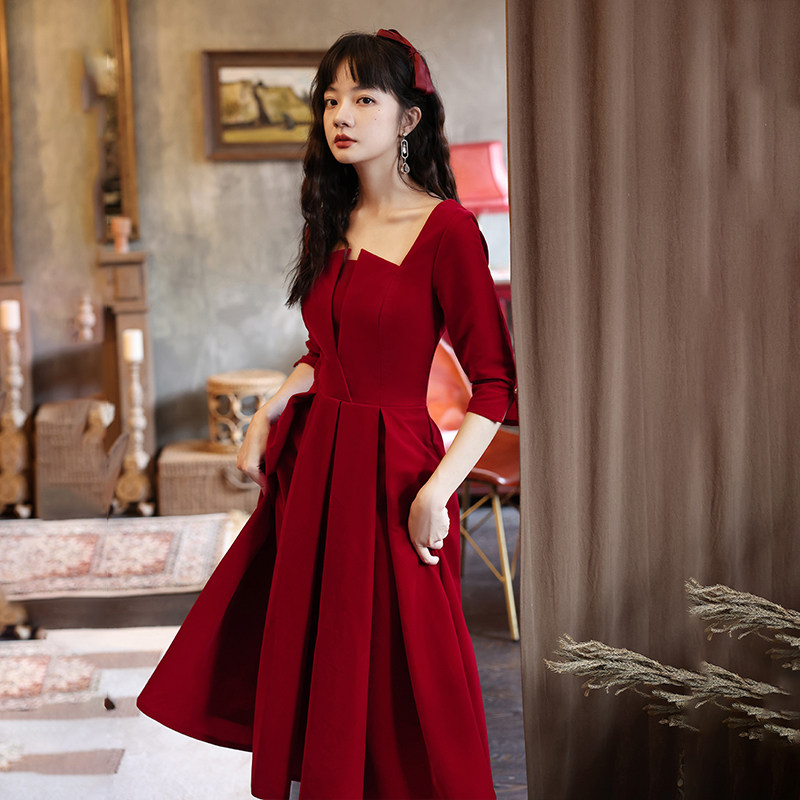 新娘2020新款秋季平时可穿敬酒服 花棠秀礼服/晚装