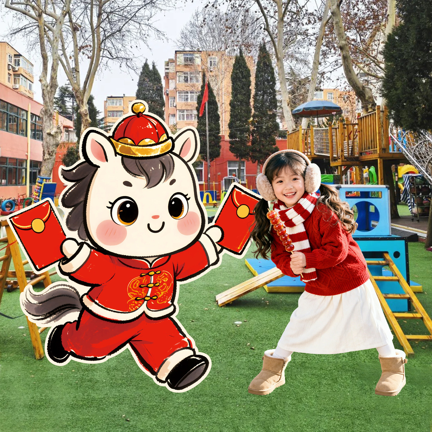 马新年幼儿园氛围装饰KT板元旦商场店铺门口场景布置打卡拍照立牌,淘宝优惠券,粉丝福利购,淘宝优惠卷