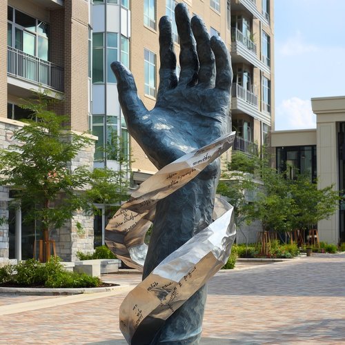 玻璃钢雕塑定制不锈钢户外雕塑定制创意艺术感雕塑不锈钢工艺摆件 - 图1