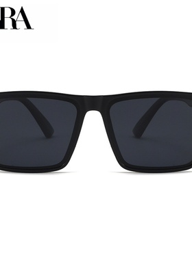 ZARA墨镜男黑色开车专用钓鱼防紫外线偏光方框太阳镜高级感眼镜男