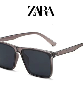 ZARA墨镜男2026新款高级感偏光太阳镜开车钓鱼专用眼镜女复古方框