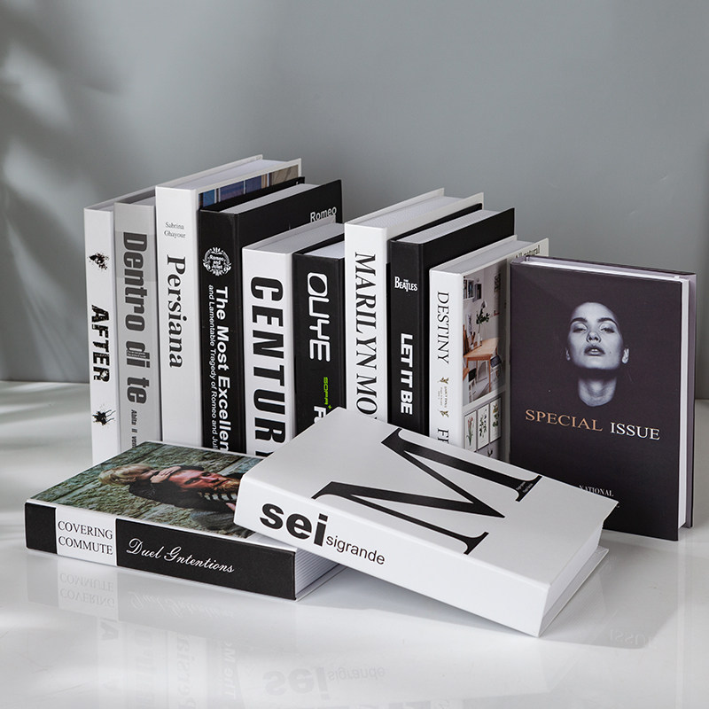 現代英文假書裝飾品模擬書道具書樣本書房裝飾擺設書盒書殼模型 淘寶天貓 Line購物
