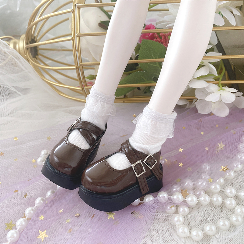 bjd四分娃鞋4分双扣皮鞋厚底松糕鞋1/4咪咪兔msd熊妹可穿现货 - 图2