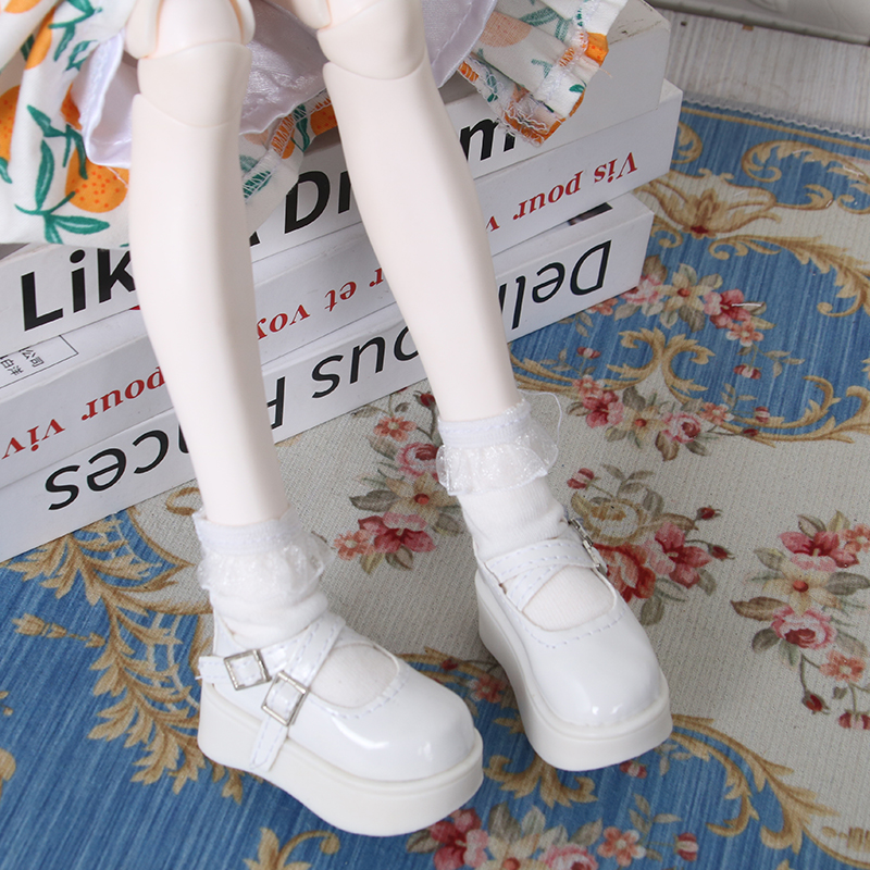 bjd四分娃鞋4分双扣皮鞋厚底松糕鞋1/4咪咪兔msd熊妹可穿现货 - 图3