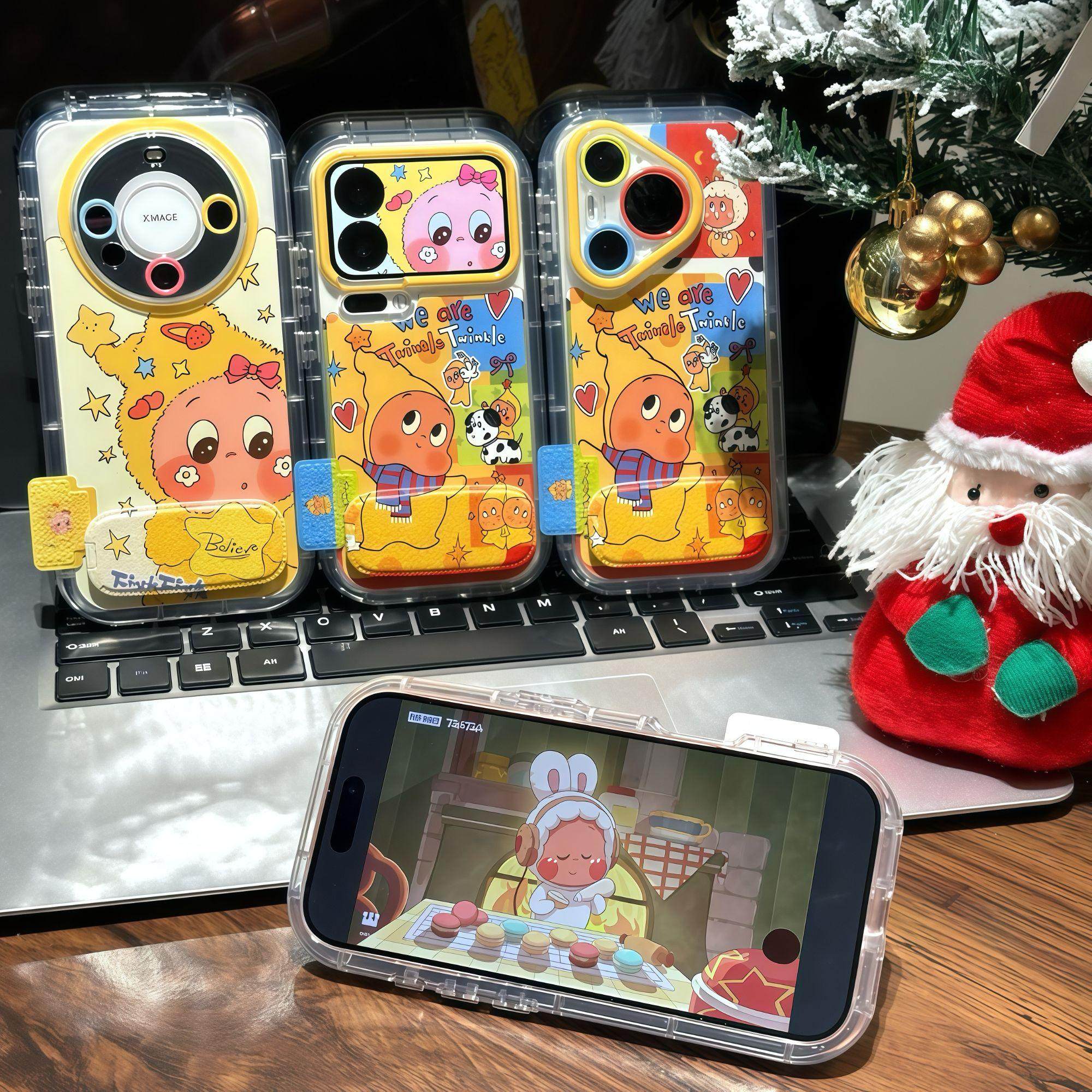 可爱星星人适用小米17promax支架手机壳小米15/14/13情侣红米K90/80/70新款note15/14全包苹果17/16promax壳,淘宝优惠券,粉丝福利购,淘宝优惠卷