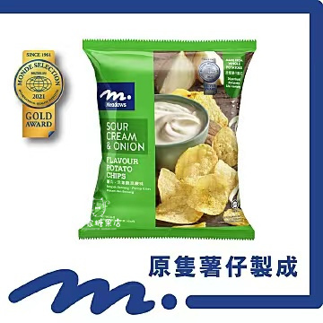 香港代购港版Meadows原味香辣忌廉洋葱芝士味薯片零食袋装60g-图0