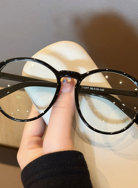 TR玳瑁色大框眼镜女款近视可配