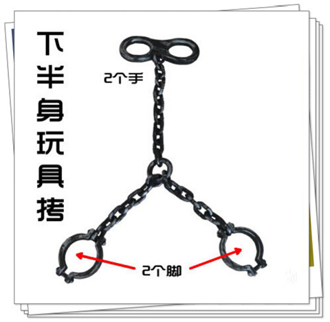 万圣节恐怖装扮道具仿真镣铐脚铐 影视拍摄古装仿古囚犯手铐枷锁 - 图1