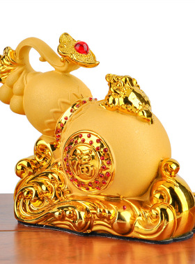 直供现货创意沙金小葫芦汽车内饰用品车载摆件招财树脂工艺品