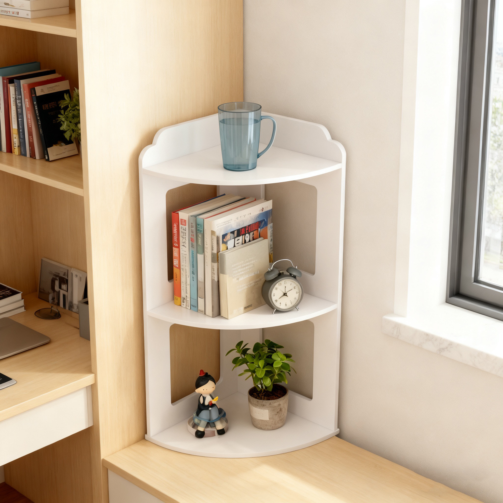 转角桌面收纳盒学生书桌文具整理盒办公室工位杂物书立架,淘宝优惠券,粉丝福利购,淘宝优惠卷