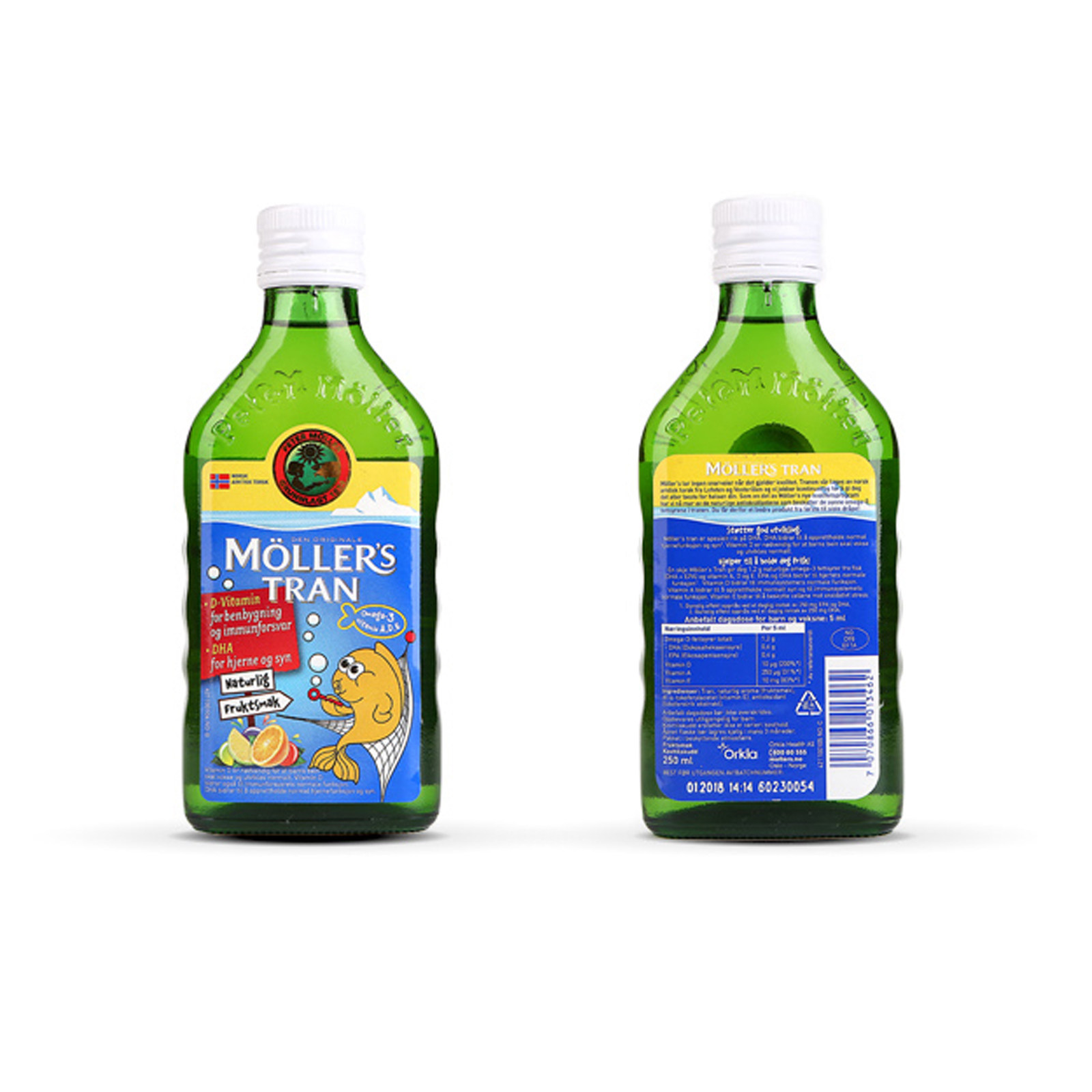 挪威mollers沐乐思3岁以上鱼肝油 ORKLA海外鱼肝油