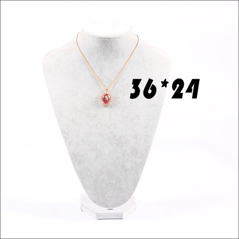 档黑绒布颈模特人像脖子吊坠首饰架 豆豆龙饰品项链