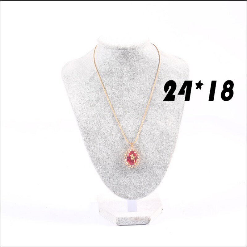 档黑绒布颈模特人像脖子吊坠首饰架 豆豆龙饰品项链