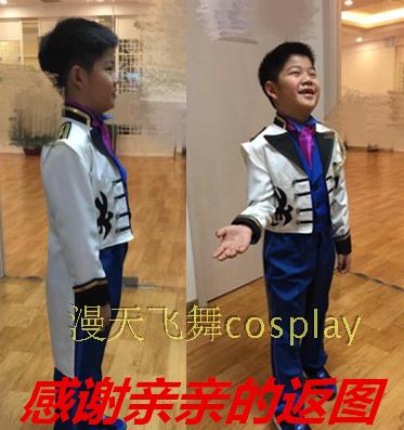 冰雪奇缘汉斯王子的衣服迪士尼儿童王子服装成人表演服cos服套装-图3