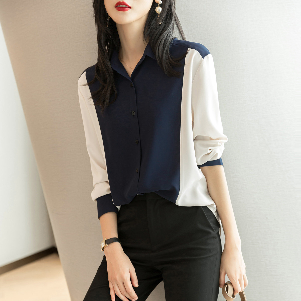 欧货设计感小众2022春秋新款衬衫 织妤衬衫