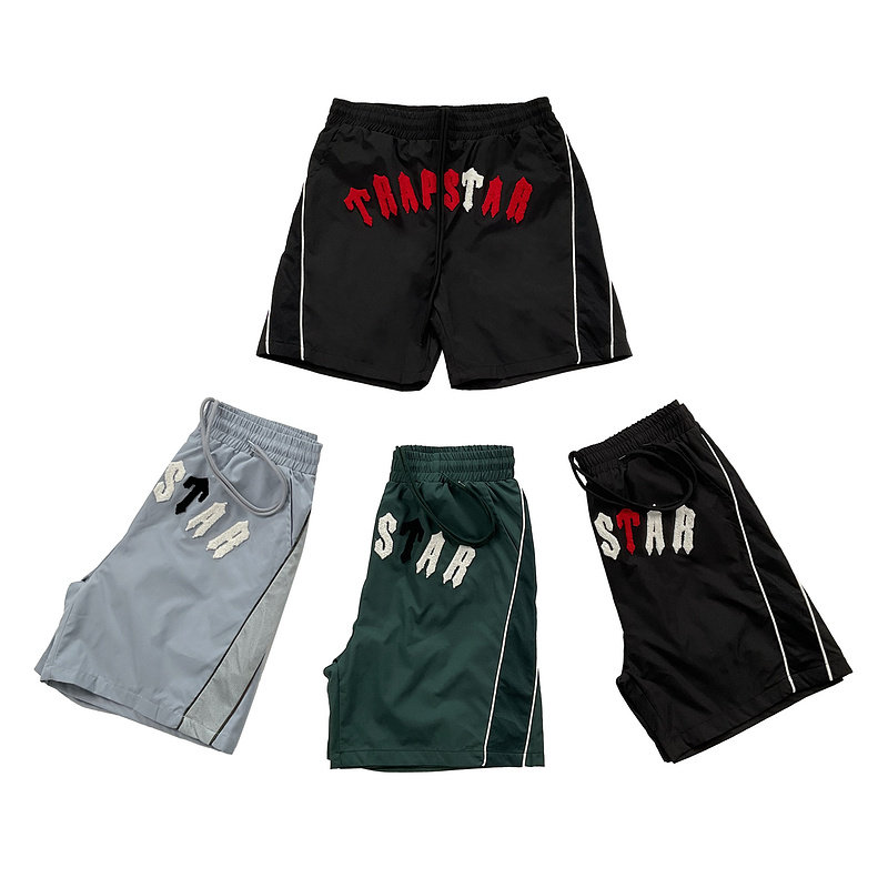 trapstar美式高街潮牌夏季运动休闲字母毛巾绣梭织速干沙滩短裤男,淘宝优惠券,粉丝福利购,淘宝优惠卷