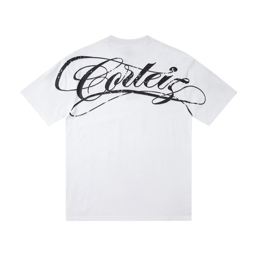 corteiz美式高街潮牌夏季男女同款草写字母印花宽松纯棉短袖T恤衣 - 图3