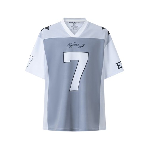 American retro trendy sports short sleeved T-shirt jersey - 图3