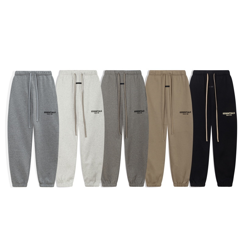 FOG ESSENTIALS美潮高街字母植绒秋冬休闲加绒连帽卫衣长裤套装男 - 图2