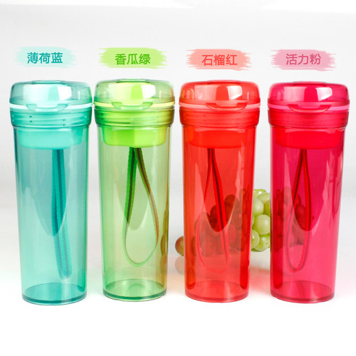 特百惠 500ml/400ml茶韵随心杯安全便携防漏水杯子官方塑料正品店 - 图0