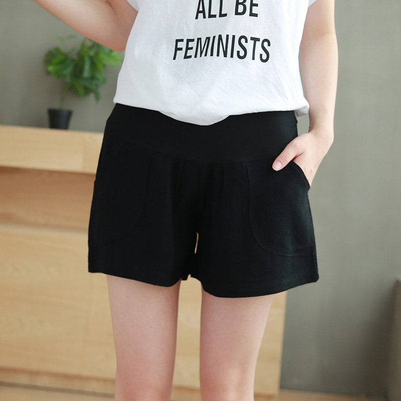 孕妇短裤夏季外穿宽松棉麻孕妇裤子 竺诗孕妇打底裤