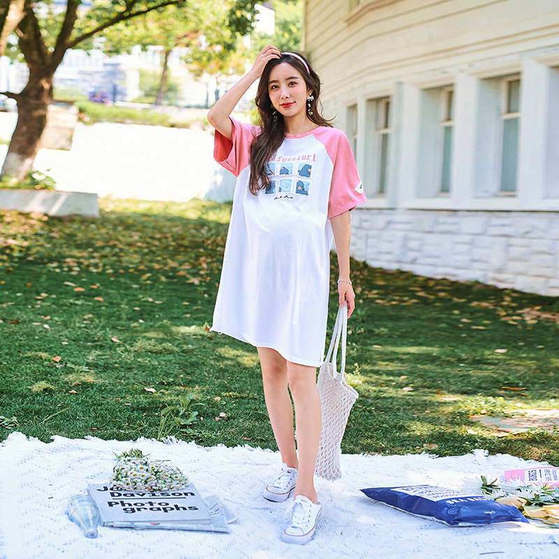 孕妇夏装连衣裙宽松夏季 竺诗连衣裙