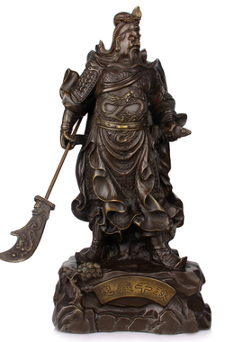 铜忠义千秋关公摆件工艺品