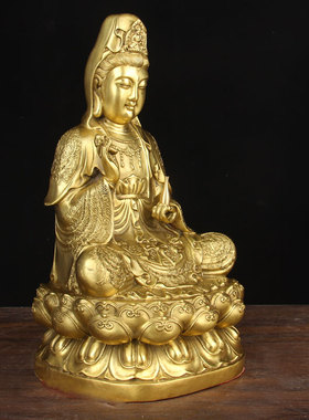 1尺新观音摆件铜观音摆件 铜柳枝观音摆件