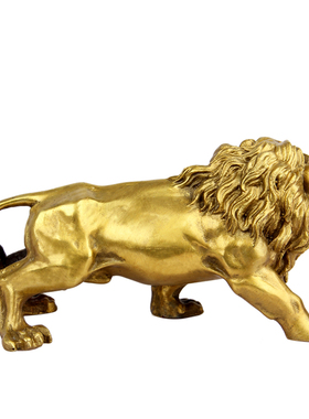 朴器 铜狮子摆件 铜雄狮摆件