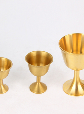 铜本色酒盅中式风摆件