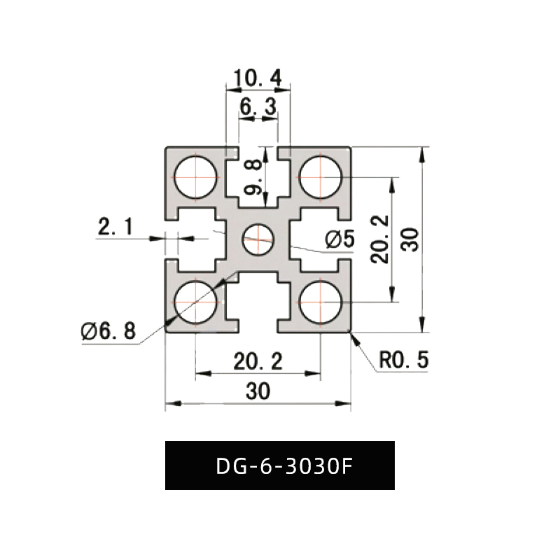 德贡铝型材国标3030F重型流水线铝材3030W工业自动化型材 - 图3