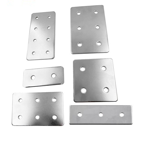 铝型材配件铝制加强固定连接板铝合金一字板固定件碳钢铁片连接板 - 图3