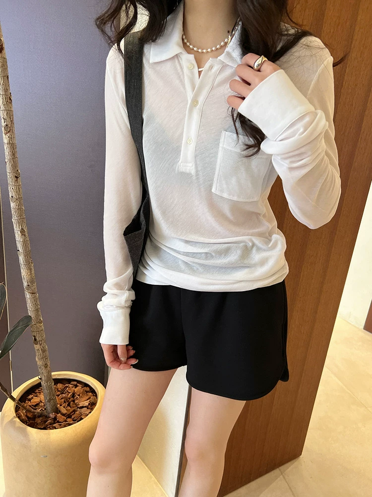 Summer design woolen polo, long-sleeve, (Physicals), sun protection
