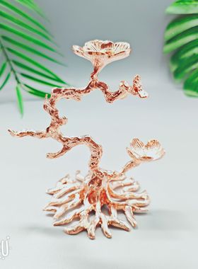 合金两朵梅花水晶球座水晶球底座底托置物架球架球金属球托支架