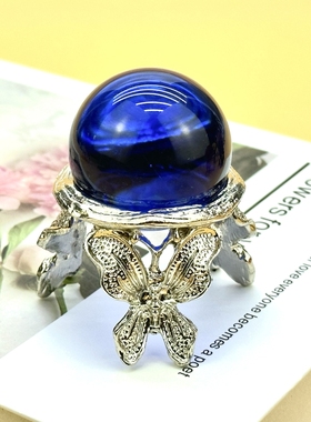 兔子蝴蝶合金水晶球置物架