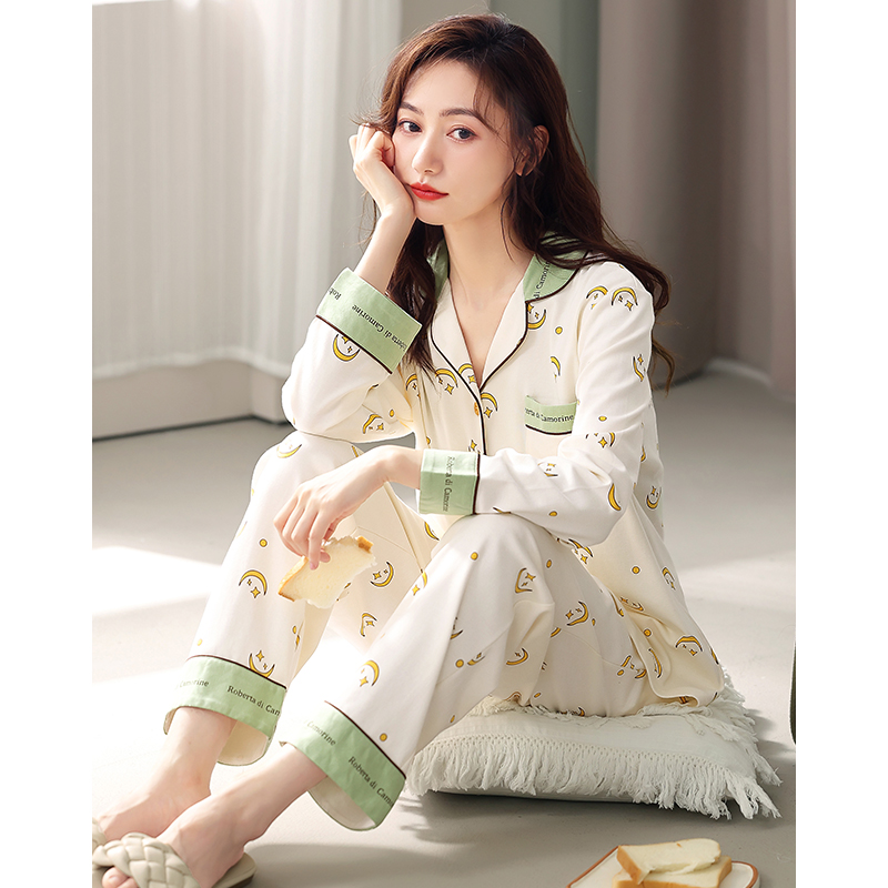 春秋款纯棉长袖2022年新款女款睡衣 邦朵睡衣/家居服套装