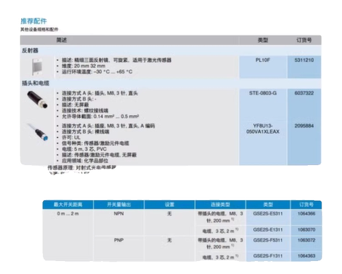德国施克SICK西克光电开关GL2S-E1311 N1311 F5311 P1311 F1311 - 图3
