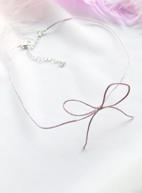 choker日韩风森系紫色脖子饰品