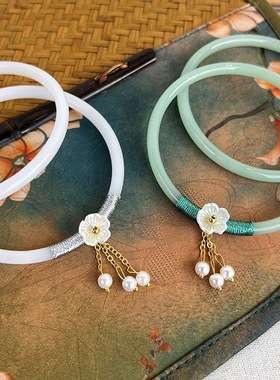 小红书同款仿玉髓花晨月夕手镯