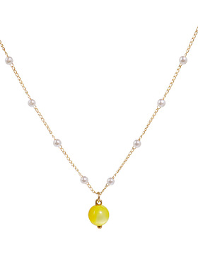 网红甜美百搭少女颈带日光黄爱心吊坠颈链Choker项圈锁骨链项链女