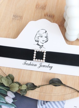 黑色蕾丝蝴蝶结choker锁骨链