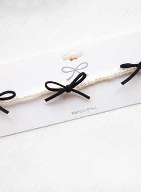 2022新款超仙蝴蝶结珍珠锁骨链