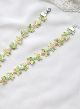 郁金香花朵颈带春季日韩饰品新款