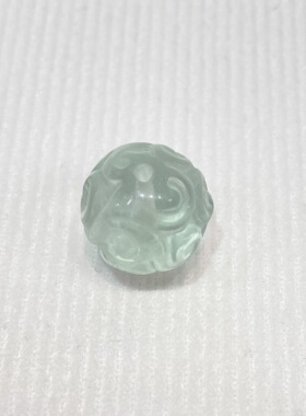 天然绿萤石回纹珠DIY配件