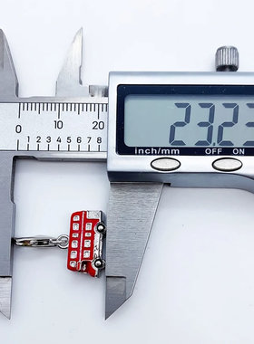 三维立体伦敦巴士吊坠-托马斯萨博旅游特色首饰品 3D bus charm
