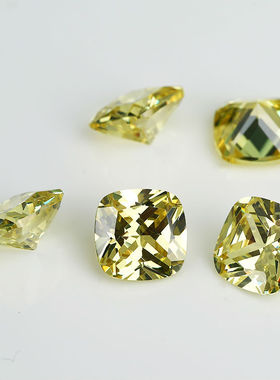 4x4~7x7mm5A梧州人工宝石正方形圆角肥方彩色锆石 合成立方氧化锆